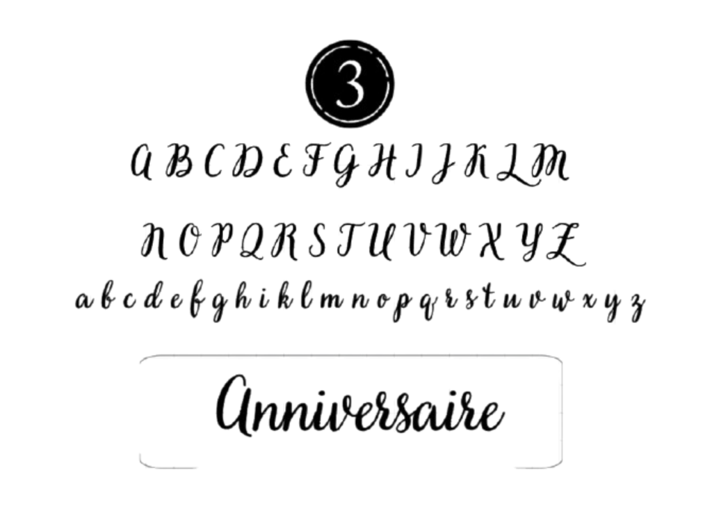 Sticker personnalisé – prêt à poser (mot entre 3 et 5 cm)