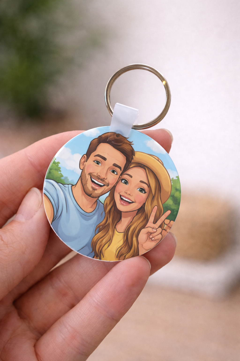 🔑 Lot de 2 porte-clés 100 % personnalisés