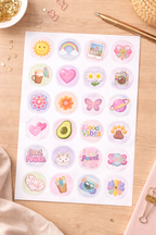 Etiquettes/Stickers rond – prêt à poser 📜